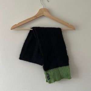 Claudie Pierlot French mohair scarf black green